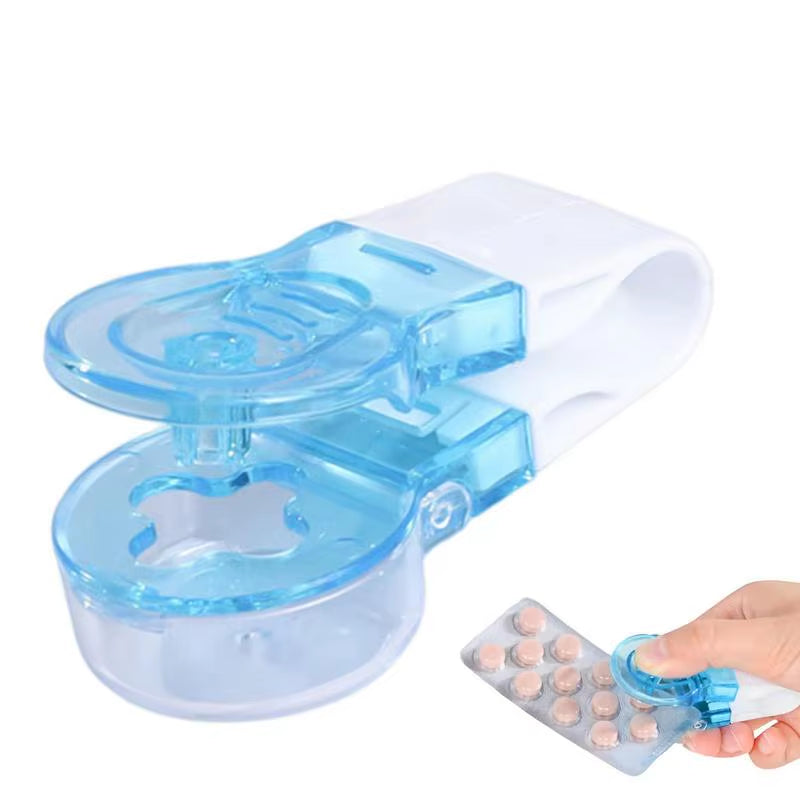 Portable Pill Taker Remover with Medicine Box Household Gadgets, Tablets Pills Assistance Tool New Design Pill Dispenser